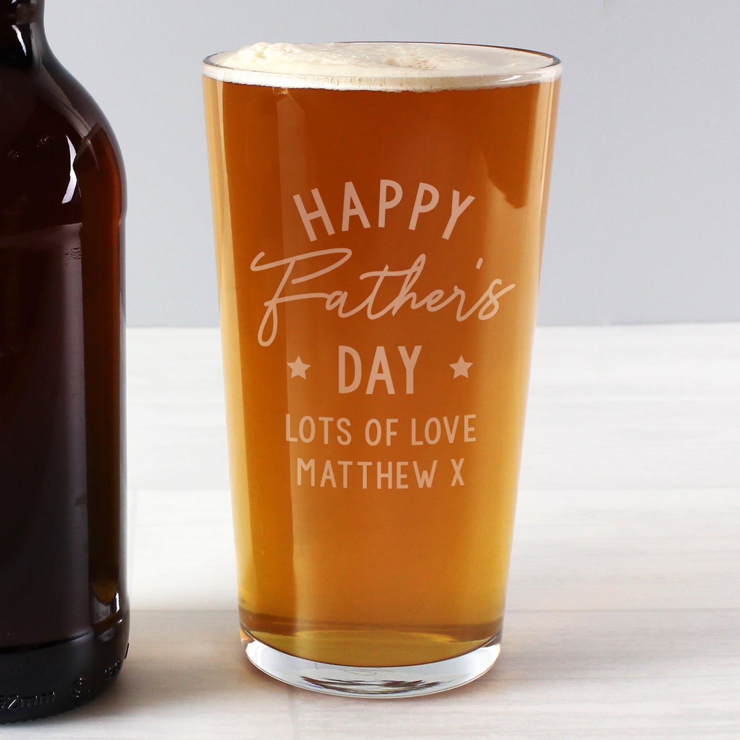Personalised Father’s Day Pint Glass: 1 - Beer Glasses By Gift Moments