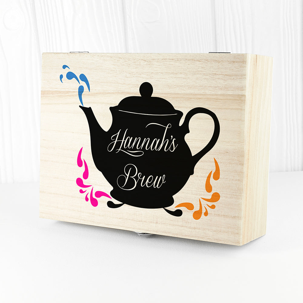 Personalised My Favourite Brews Tea Box Selection: 8 Tea Boxes By Gift Moments