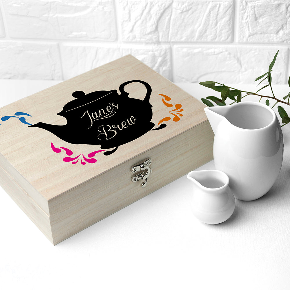 Personalised My Favourite Brews Tea Box Selection: 5 - Tea Boxes By Gift Moments