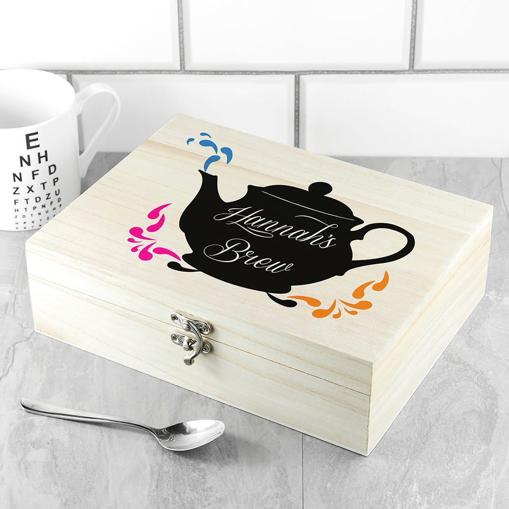 Personalised My Favourite Brews Tea Box Selection: 1 Tea Boxes By Gift Moments