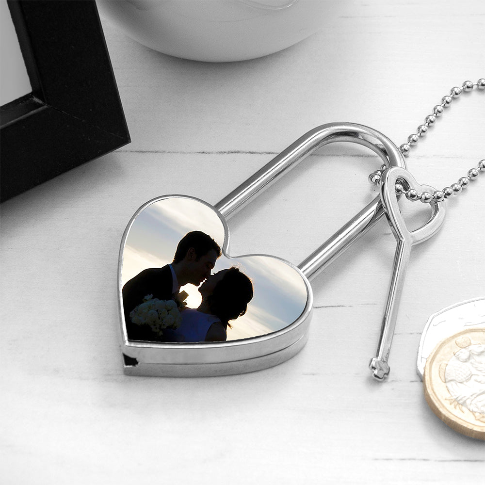 Personalised Favourite Memory Heart Padlock: 3 - Keyrings By Gift Moments