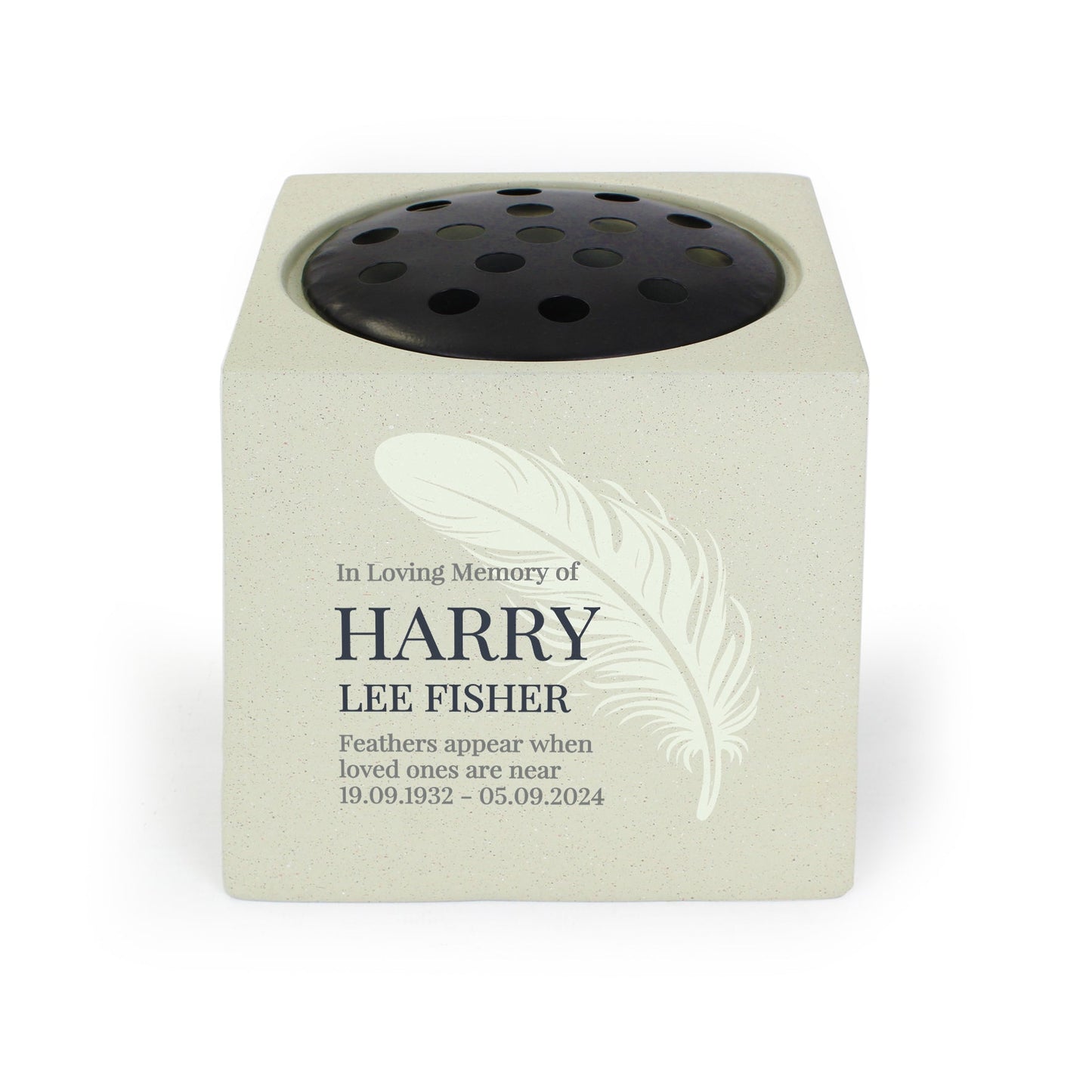 Personalised Feather Memorial Vase: 5 - Memorials By Gift Moments