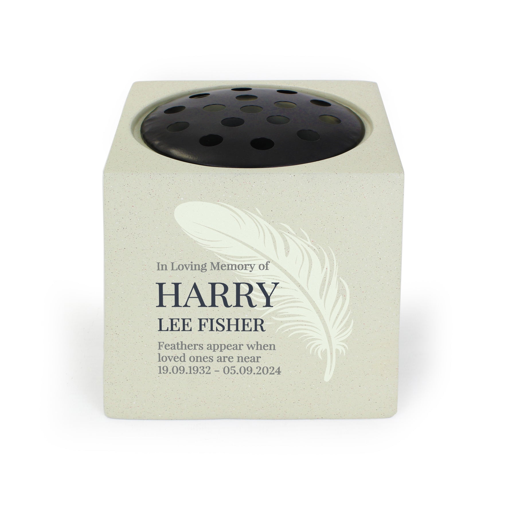 Personalised Feather Memorial Vase: 5 - Memorials By Gift Moments