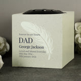 Personalised Feather Memorial Vase: 2 - Memorials By Gift Moments