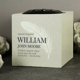 Personalised Feather Memorial Vase: 3 - Memorials By Gift Moments