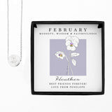 Personalised February Birth Flower Necklace and Box: 5 - Necklaces By Gift Moments