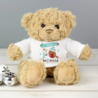 Personalised Felt Stitch Robin ’My 1st Christmas’ Teddy Bear - Shop Teddy Bears & Soft Toys At Gift Moments - 1