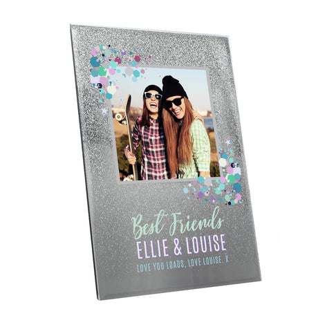 Personalised Festival Style 4x4 Glitter Glass Photo Frame: 5 - Photo Frames By Gift Moments