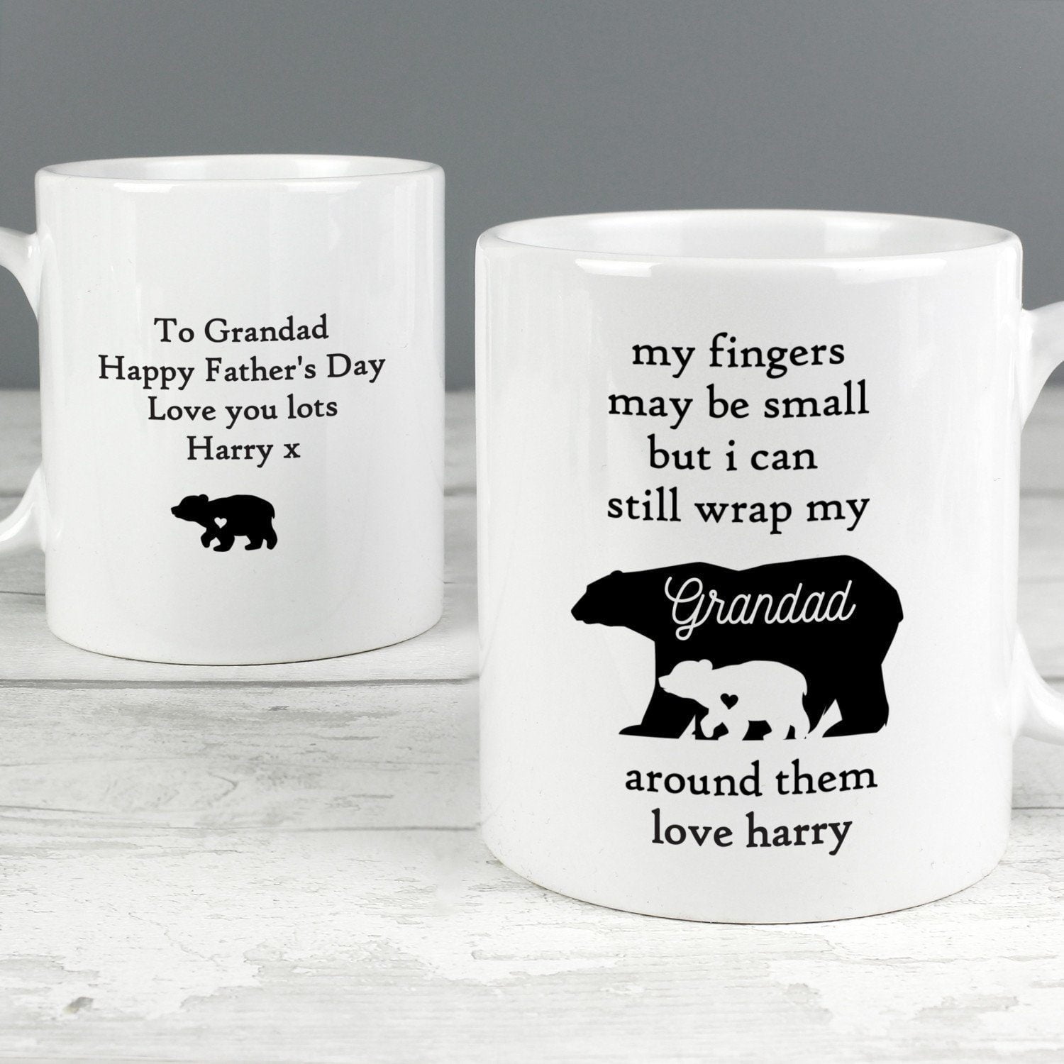 Personalised My Fingers May Be Small Bears Mug: 1 - Mugs By Gift Moments