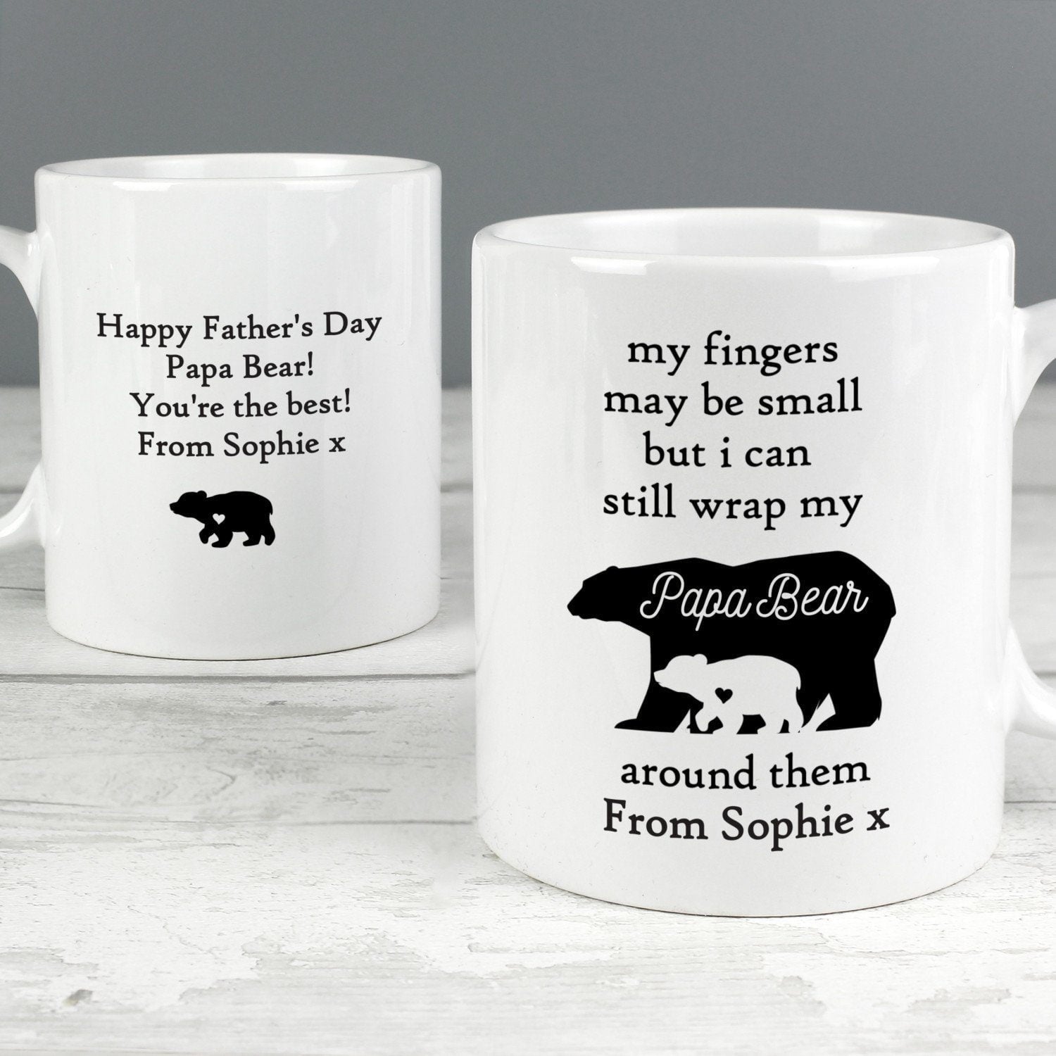 Personalised My Fingers May Be Small Bears Mug: 2 - Mugs By Gift Moments
