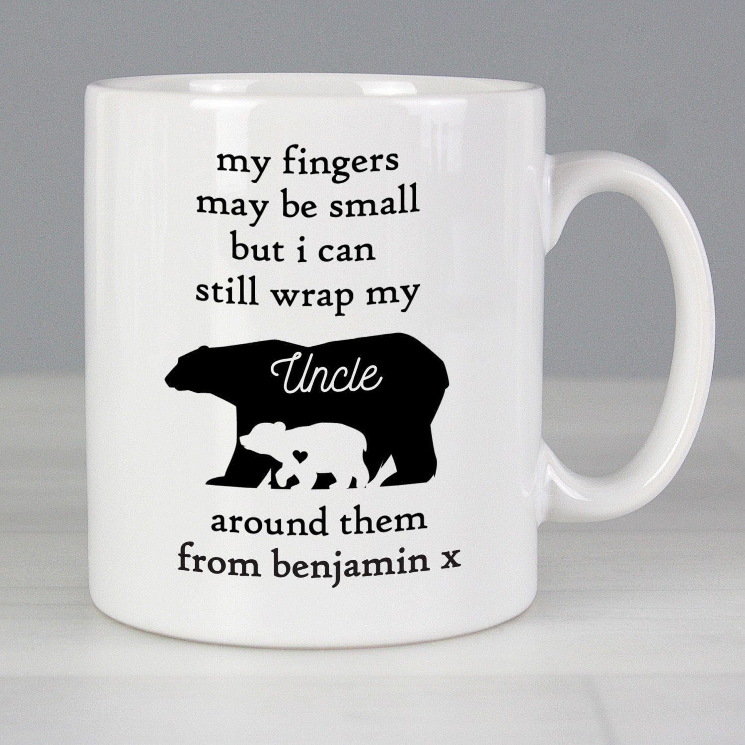Personalised My Fingers May Be Small Bears Mug: 4 - Mugs By Gift Moments