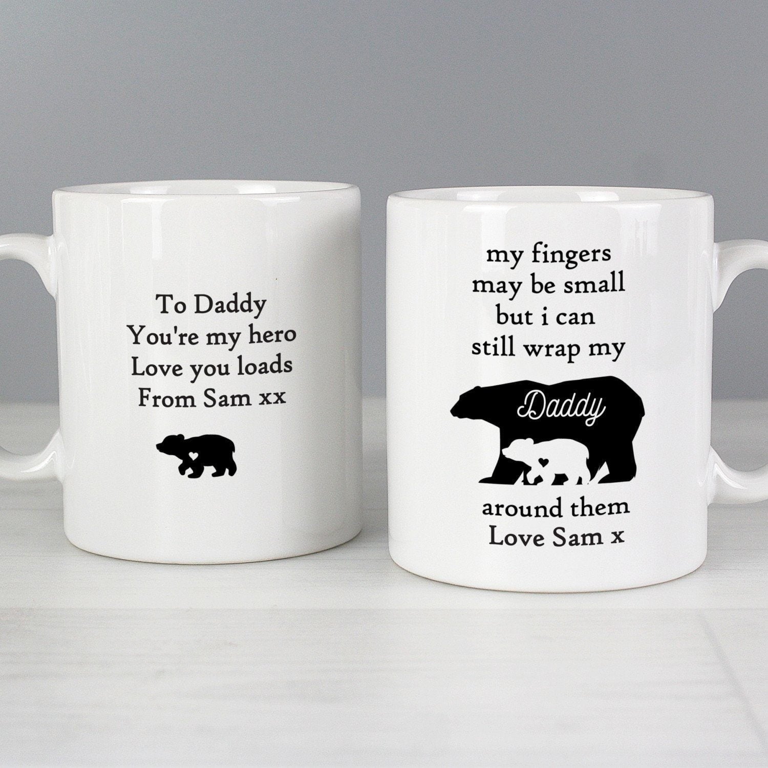Personalised My Fingers May Be Small Bears Mug: 3 - Mugs By Gift Moments