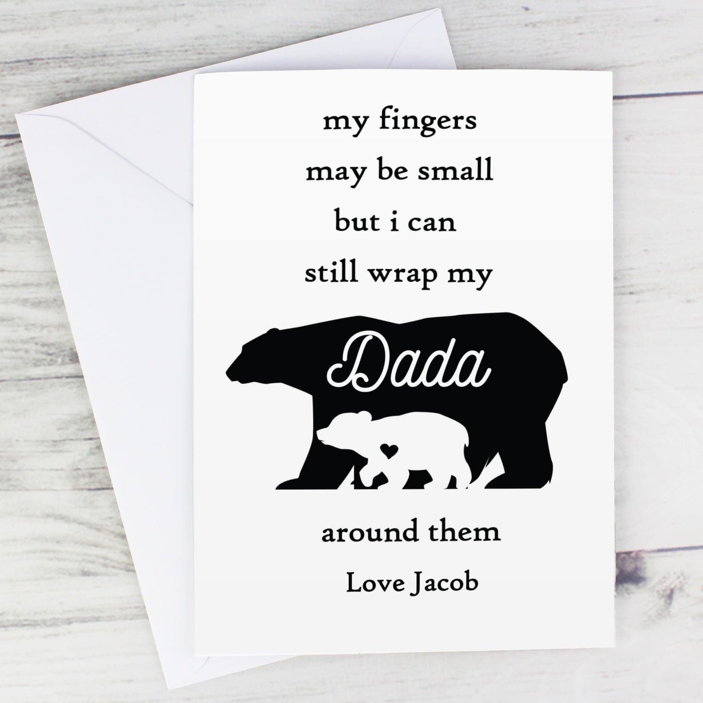 Personalised Fingers may be small Card: 1 - Greeting Cards By Gift Moments