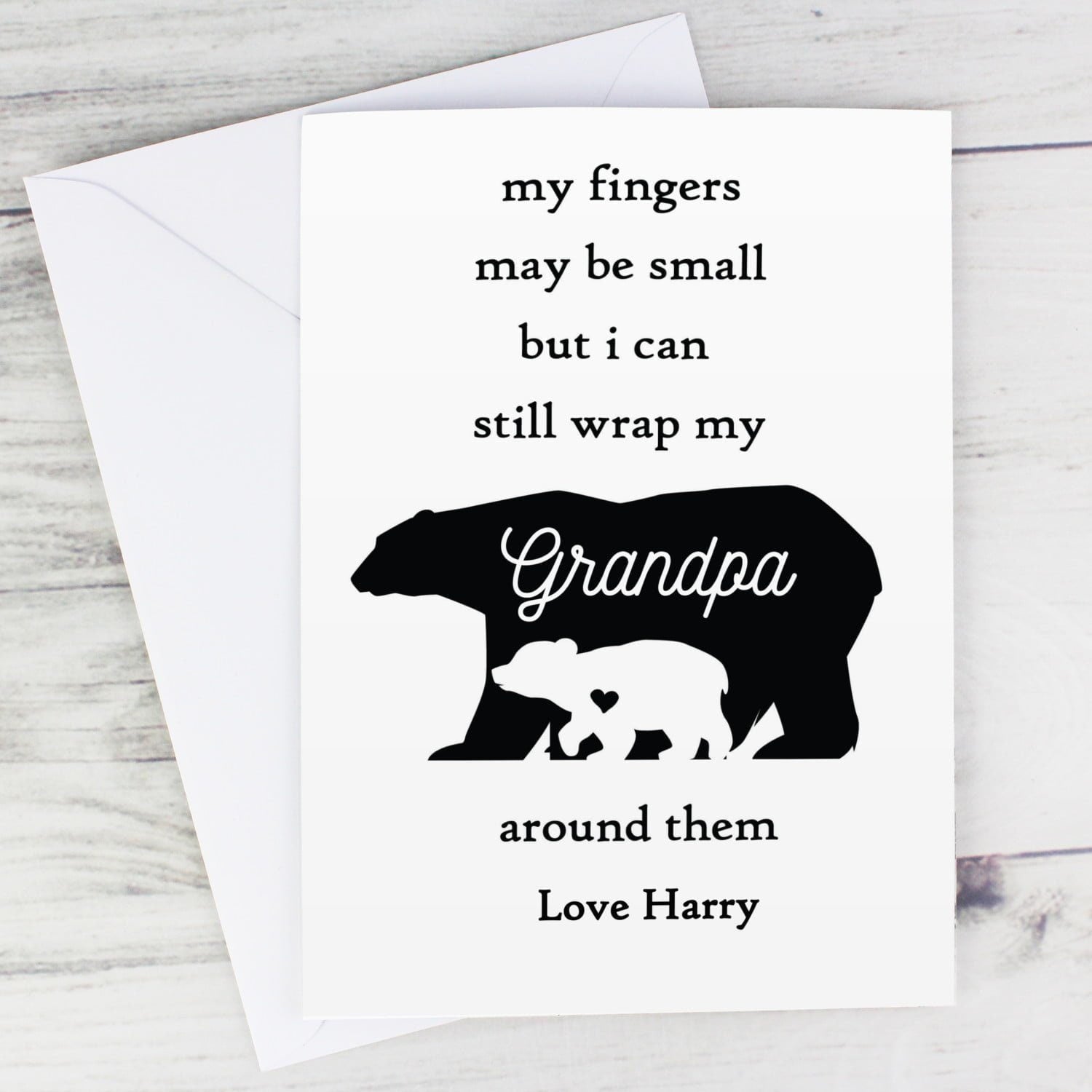 Personalised Fingers may be small Card: 2 - Greeting Cards By Gift Moments