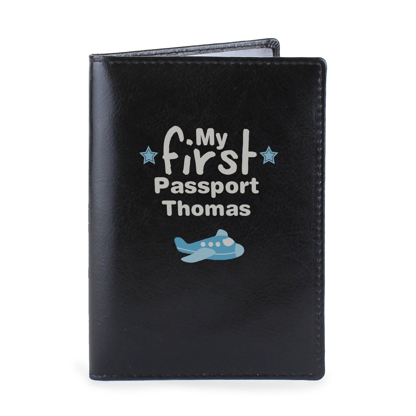 Personalised My First Black Passport Holder: 2 - Passport Holders By Gift Moments