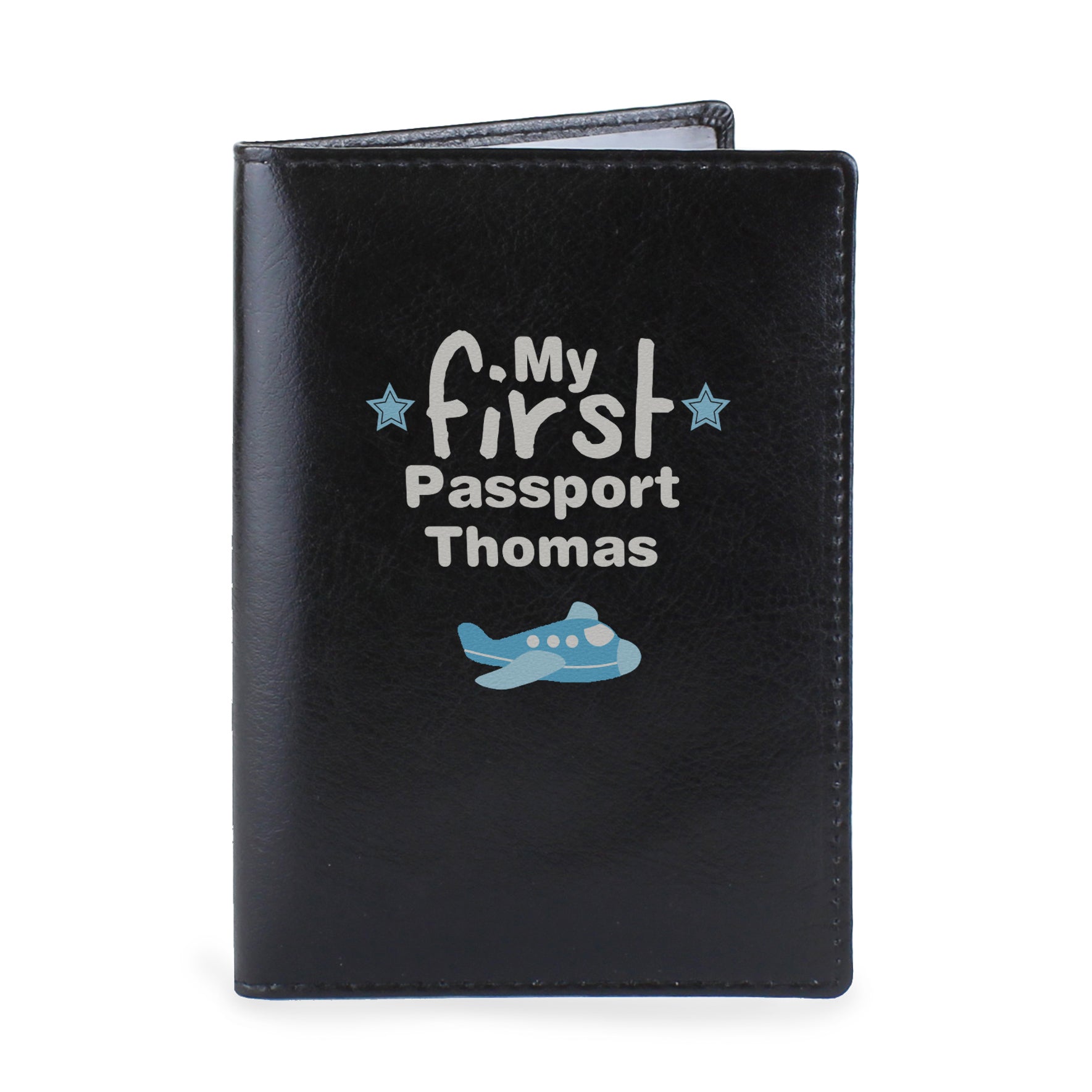 Personalised My First Black Passport Holder: 2 - Passport Holders By Gift Moments
