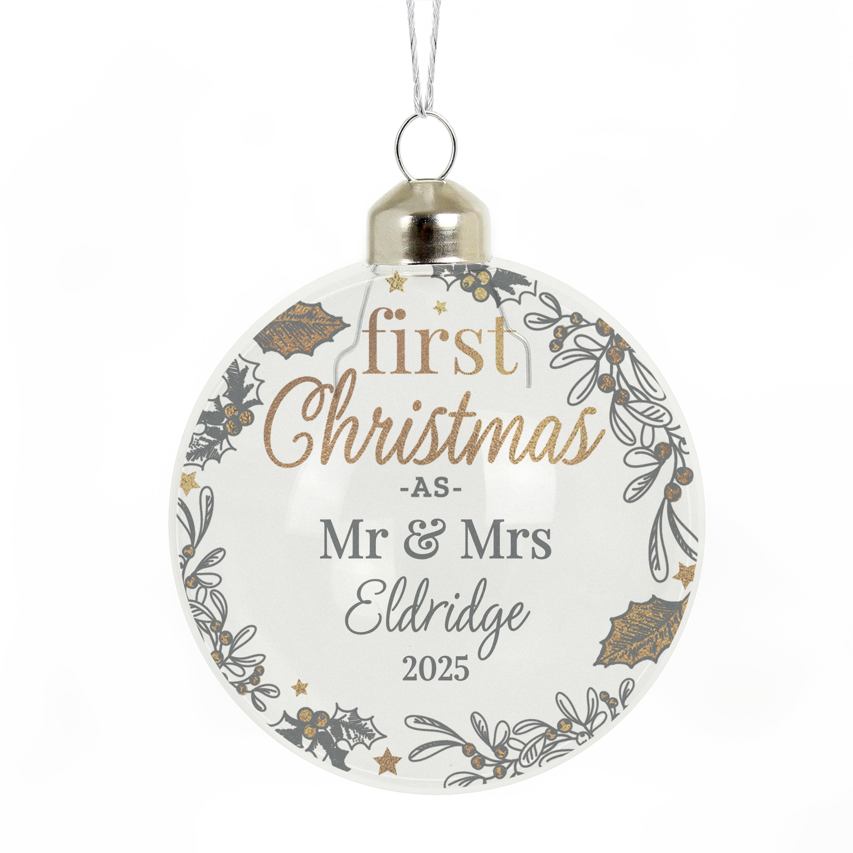 Personalised First Christmas As... Glass Bauble - Shop Christmas Baubles At Gift Moments - 4