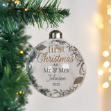 Personalised First Christmas As... Glass Bauble: 3 - Christmas Baubles By Gift Moments