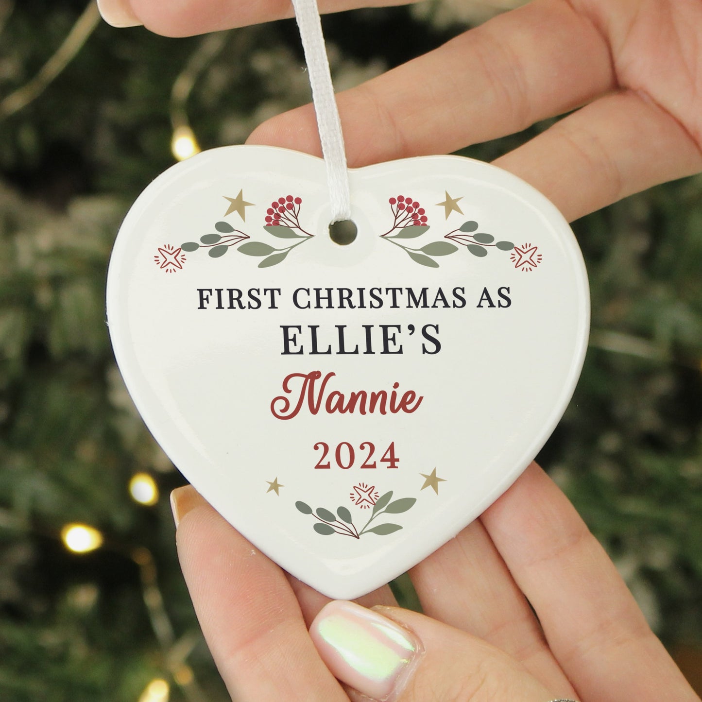 Personalised First Christmas As... Tree Decoration: 3 - Christmas Decorations By Gift Moments
