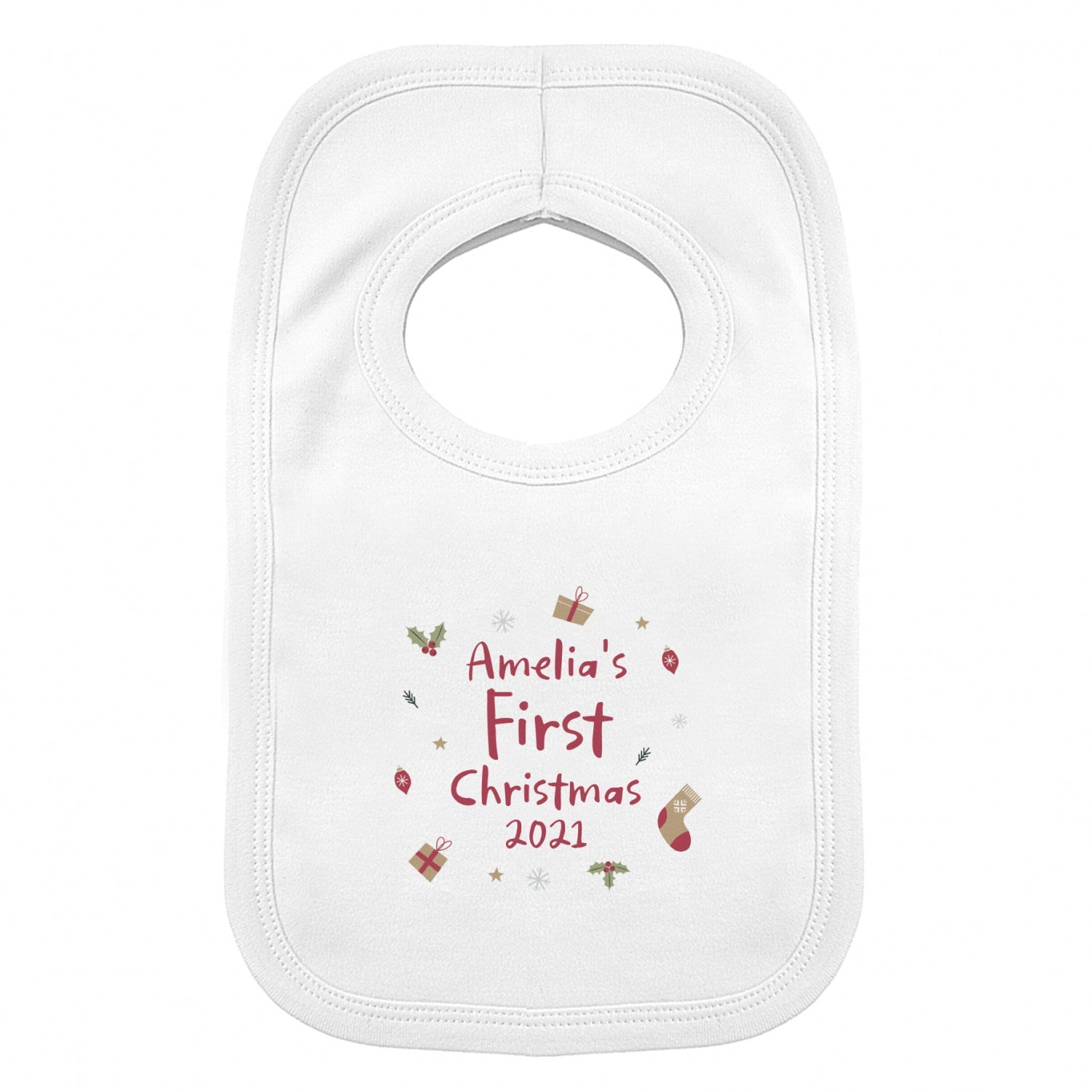 Personalised First Christmas Bib - Shop Baby Clothing At Gift Moments - 4