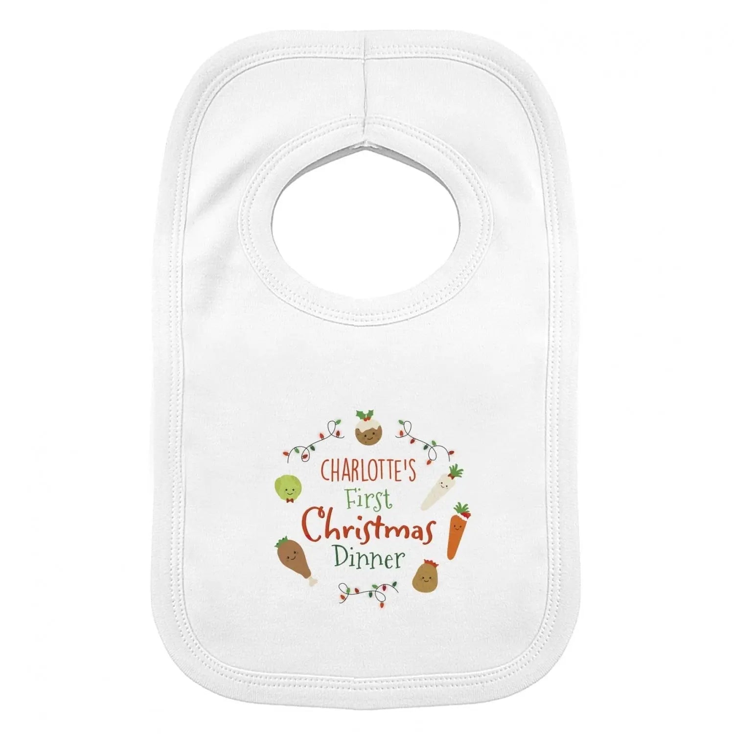 Personalised ’First Christmas Dinner’ Bib: 3 - Baby Clothing By Gift Moments