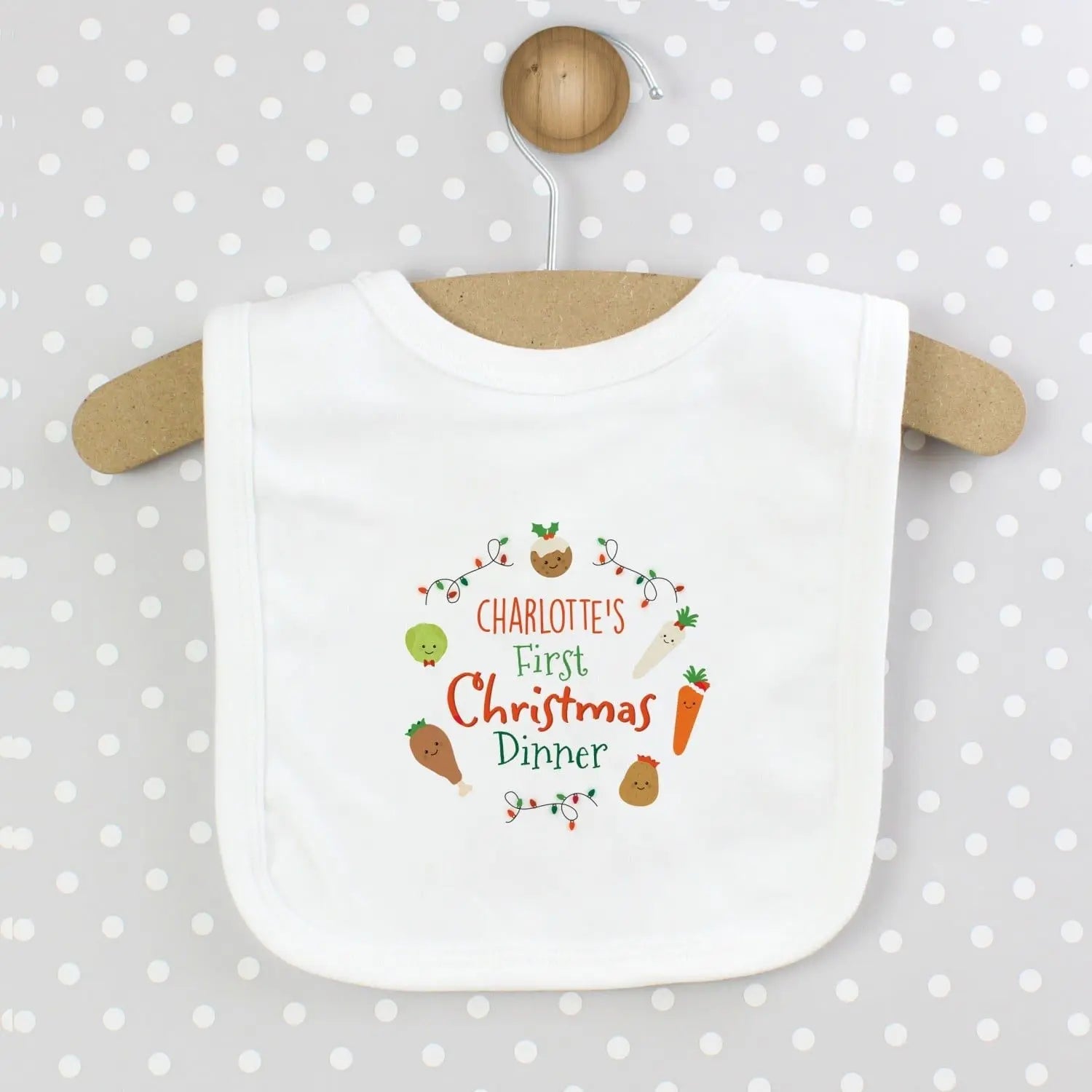 Personalised ’First Christmas Dinner’ Bib - Shop Baby Clothing At Gift Moments - 2
