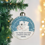 Personalised First Christmas as a Family Glass Bauble: 1 - Christmas Baubles By Gift Moments