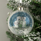 Personalised First Christmas as a Family Glass Bauble: 3 - Christmas Baubles By Gift Moments
