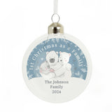 Personalised First Christmas as a Family Glass Bauble: 4 - Christmas Baubles By Gift Moments