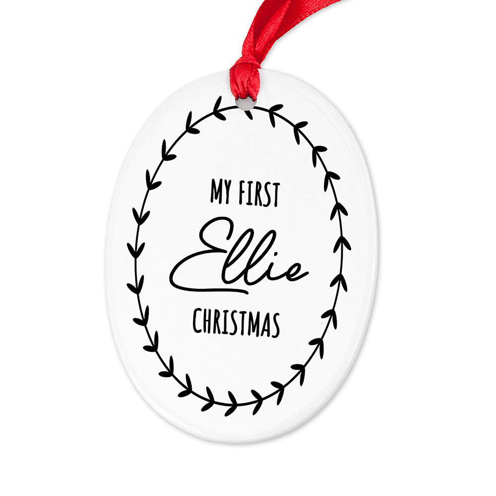 Personalised First Christmas Wreath Decoration: 6 - Christmas Decorations By Gift Moments