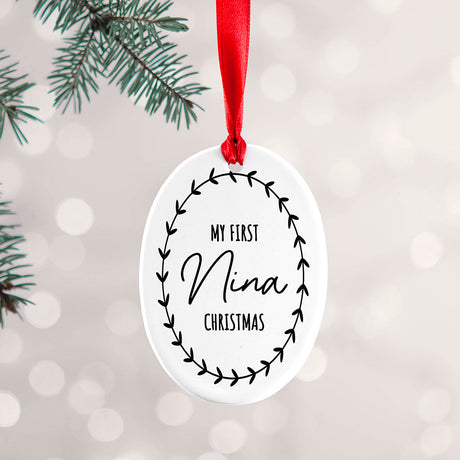 Personalised Baby’s First Christmas Wreath Decoration: 3 - Christmas Decorations By Gift Moments