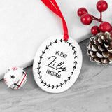 Personalised Baby’s First Christmas Wreath Decoration: 5 - Christmas Decorations By Gift Moments