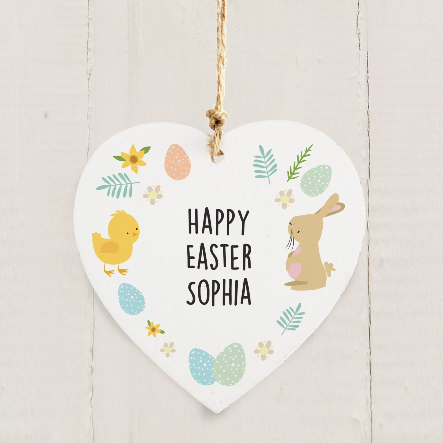 Personalised First Easter Heart Tree Decoration: 2 - Decorations By Gift Moments
