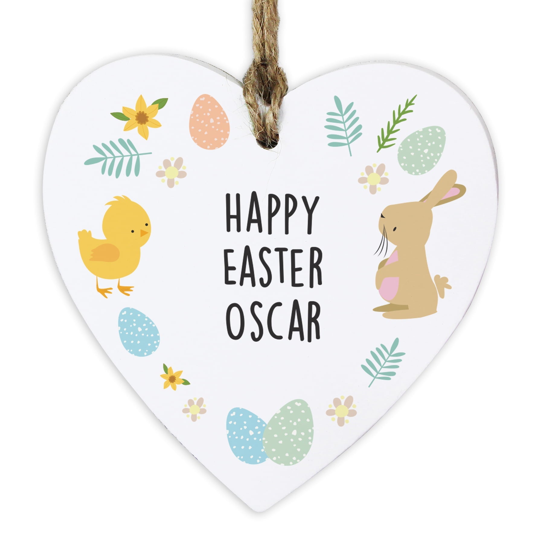 Personalised First Easter Heart Tree Decoration: 4 - Decorations By Gift Moments