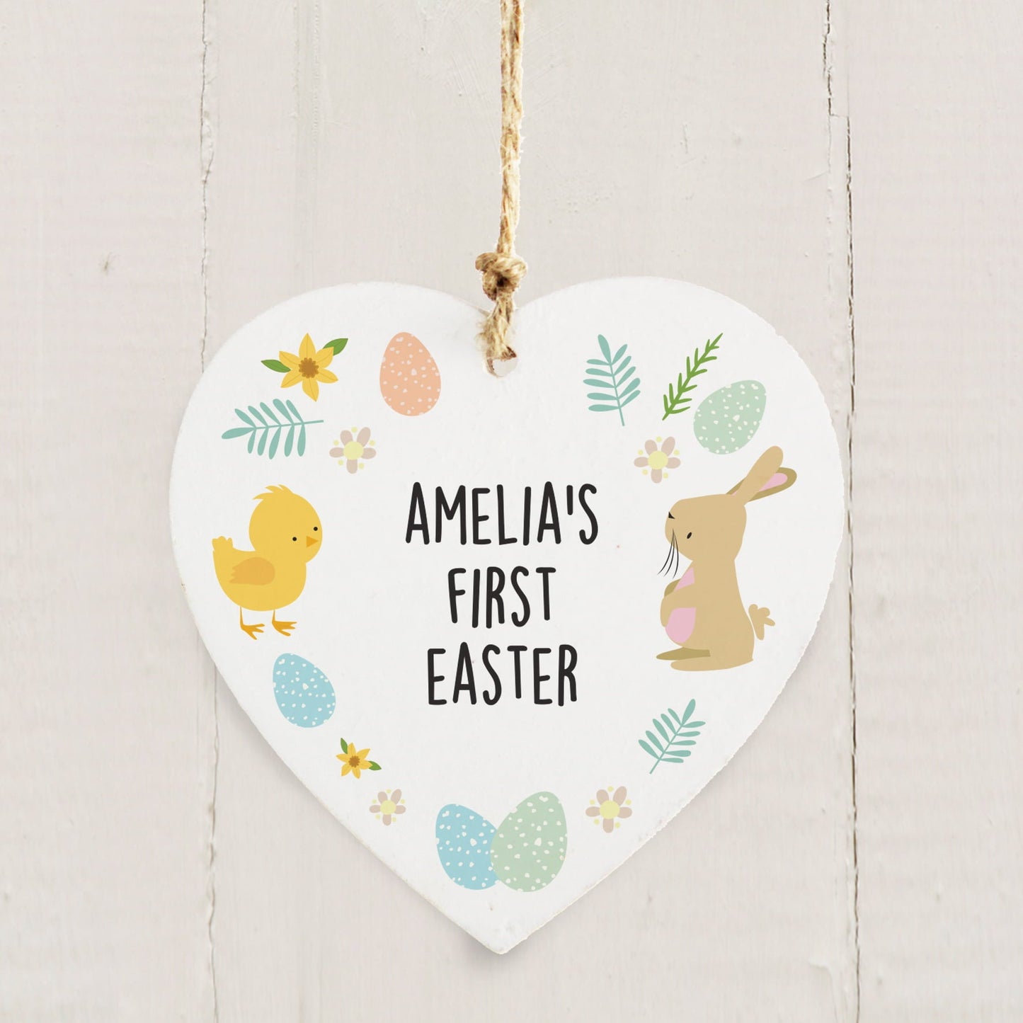 Personalised First Easter Heart Tree Decoration: 1 - Decorations By Gift Moments