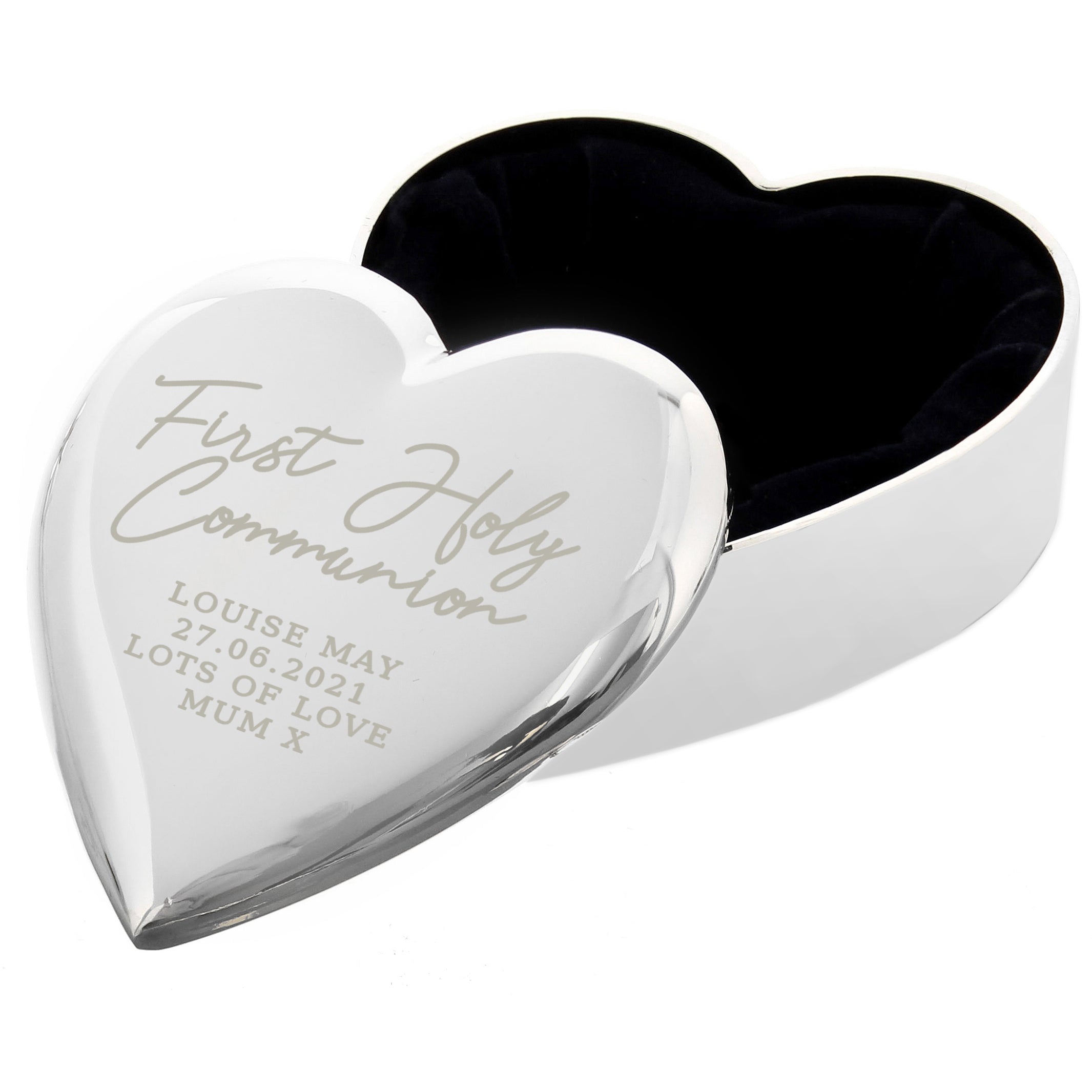 Personalised First Holy Communion Heart Trinket Box - Shop Trinket Boxes At Gift Moments - 3