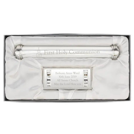 Personalised First Holy Communion Silver Plated Certificate Holder: 3 Certificate Holders By Gift Moments