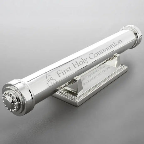Personalised First Holy Communion Silver Plated Certificate Holder: 2 Certificate Holders By Gift Moments