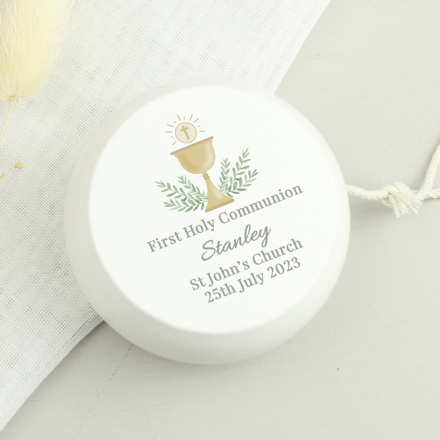 Personalised First Holy Communion Wooden Yoyo: 4 - Toys By Gift Moments
