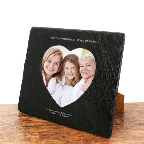 Personalised First My Mother Forever My Friend Slate Photo Frame: 1 Photo Frames By Gift Moments