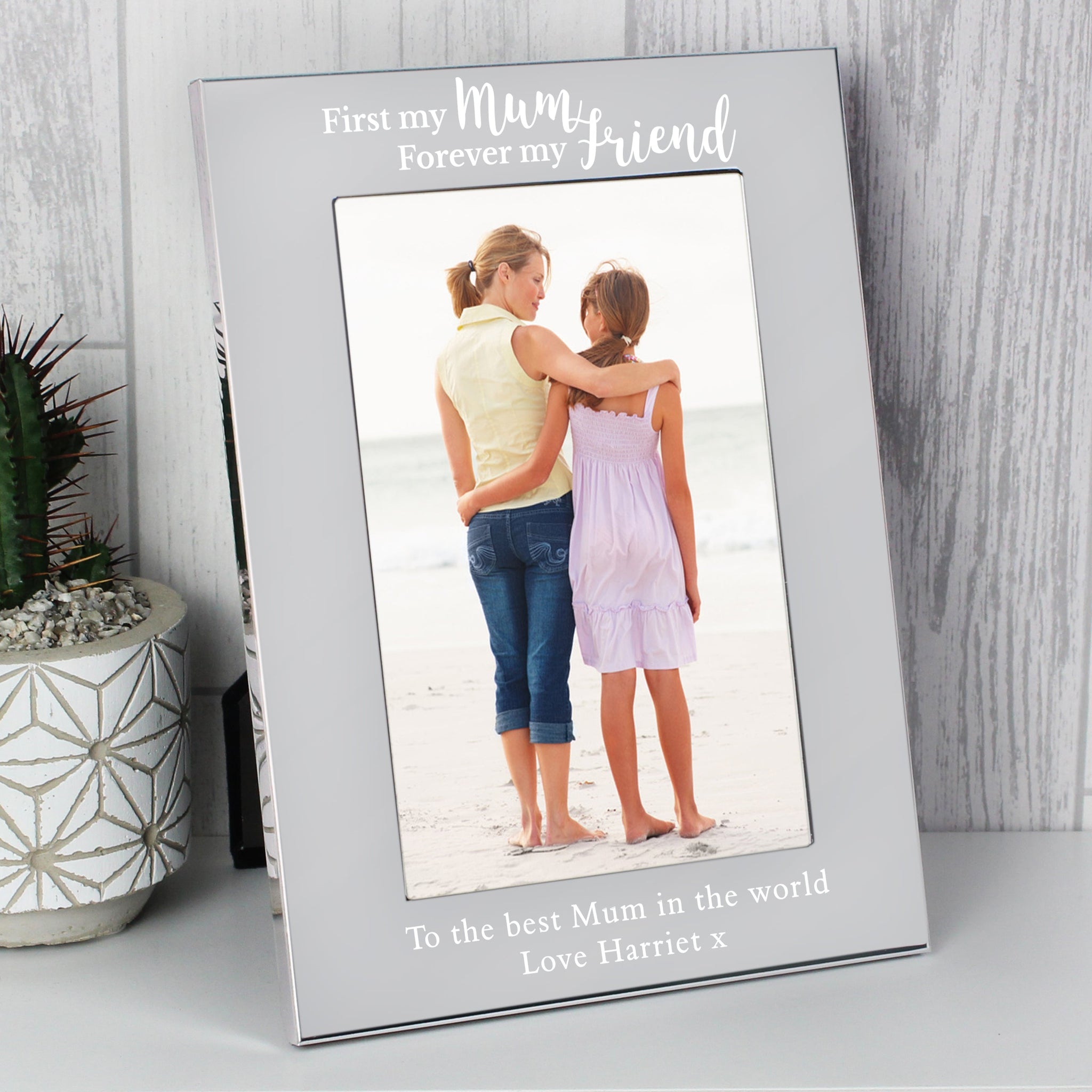 Personalised First My Mum...6x4 Silver Photo Frame: 1 - Photo Frames By Gift Moments