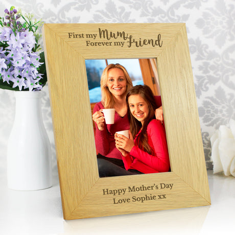 Personalised ’First My Mum Forever My Friend’ 6x4 Photo Frame: 1 - Photo Frames By Gift Moments