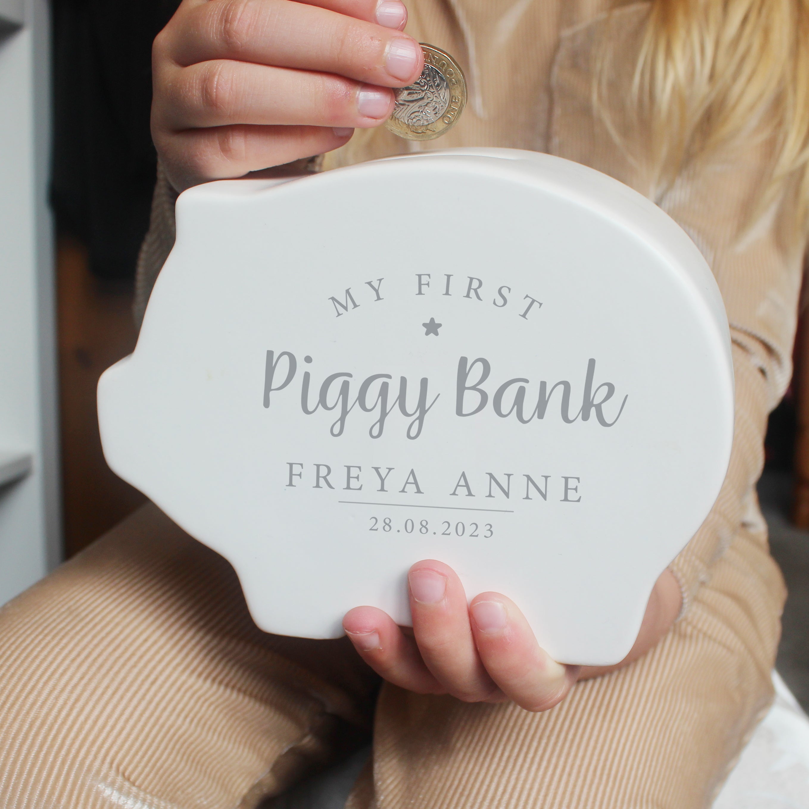 Personalised My First Piggy Bank - Shop Money Boxes At Gift Moments - 4