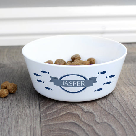 Personalised Fish Plastic Cat Bowl: 1 - Pet Products By Gift Moments