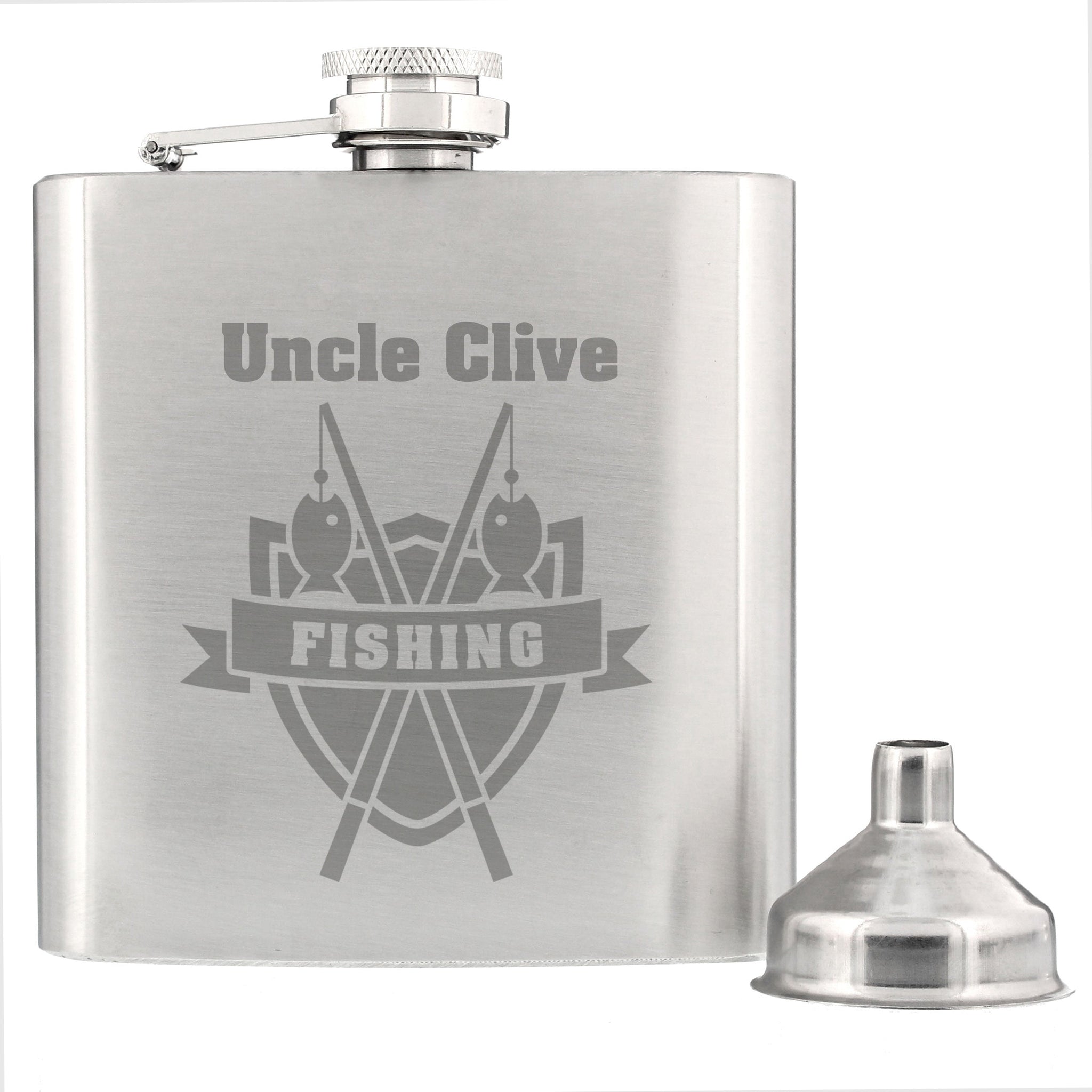 Personalised Fishing Hip Flask: 3 - Hip Flasks By Gift Moments