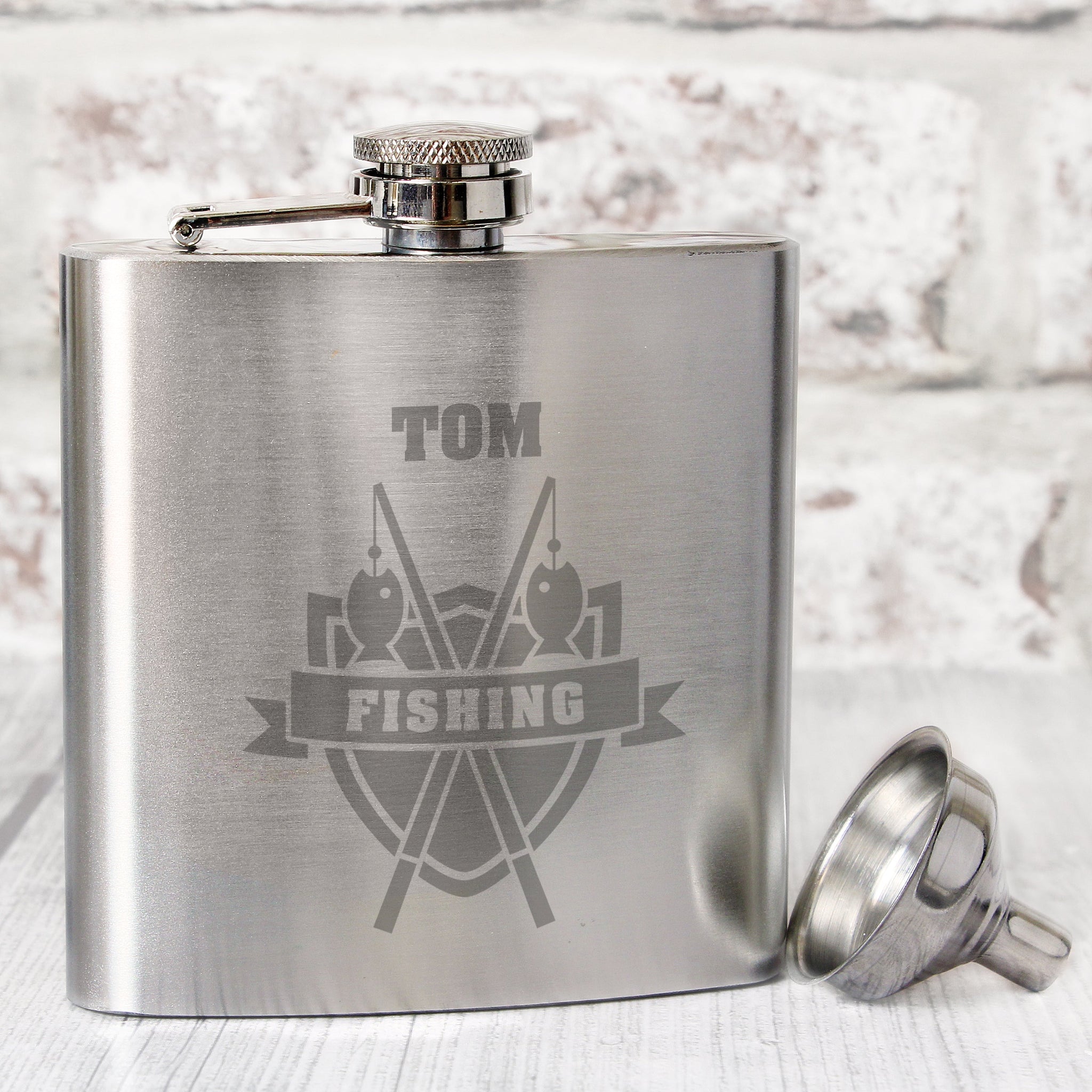 Personalised Fishing Hip Flask: 1 - Hip Flasks By Gift Moments