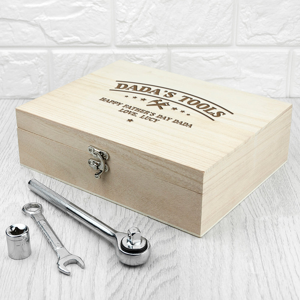 Personalised He Can Fix Anything Tool Box: 3 Tools & Storage By Gift Moments