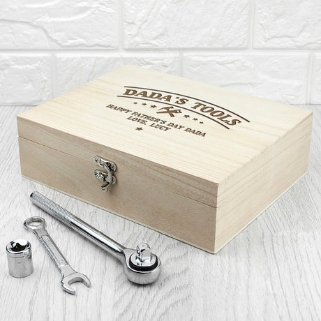 Personalised He Can Fix Anything Tool Box: 3 Tools & Storage By Gift Moments