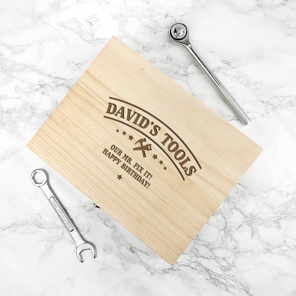 Personalised He Can Fix Anything Tool Box: 1 - Tools & Storage By Gift Moments