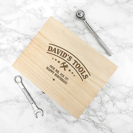 Personalised He Can Fix Anything Tool Box: 1 Tools & Storage By Gift Moments